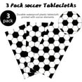 thumbnail image 3 of Kesfey 3 Packs Soccer Party Tablecloths 54 x 108 Inches Soccer Sports Ball Table Cover Disposable Waterproof Plastic Soccer Themed Birthday Table Cloth Rectangular Football Tablecloth for Boys Sports, 3 of 10