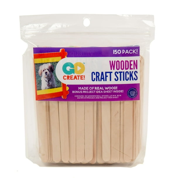 Go Create Wooden Craft Sticks, 150 ct.