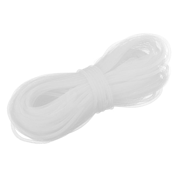 Tubo decorativo de malla Uxcell para coronas, regalos, decoraciones de cumpleaños y fiestas de boda, manualidades DIY en blanco 48 yardas x 3/16"