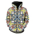 thumbnail image 1 of Sudadera con capucha estilo nacional retro para hombre, con cremallera, estilo Harajuku, divertida, de manga larga, con estampado 3D, chaquetas con capucha, estilo hip hop., 1 of 6