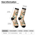 thumbnail image 2 of Balery Tropical Leaves Flower Pattern Crew Socks Unisex– Soft & Breathable Socks for Men & Women, One-Size Fits Most (US 5-11), Comfortable & Durable for Daily Wear, 2 of 6