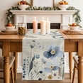 thumbnail image 2 of Table Runner 90 Inches Long for Kitchen Dining, Spring Blue Floral Dresser Scarf Farmhouse, Dining Table Decorations for Wedding/Parties, Vintage Garden Wildflowers Botanical 13 x 90 In, 2 of 8