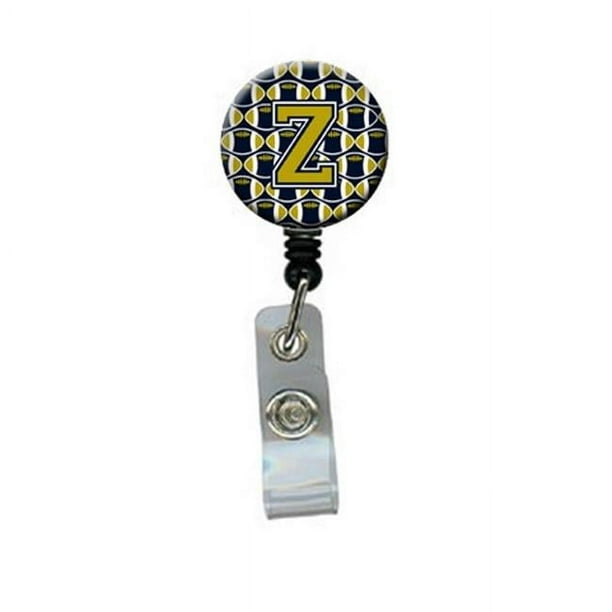 Carolines Treasures CJ1074-ZBR Letter Z Football Blue & Gold