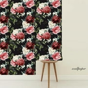 Seamless Floral Wallpaper Living Room Self-adhesive Wall Sticker Art Home Décor