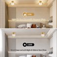 thumbnail image 3 of Semi Flush Mount Ceiling Light with Elegant Home Decor, Clear Crystal Prism Rods for Crystal Ceiling Light Design, Wide Application for Bedrooms, Dining Rooms, Living Rooms, Gold Metal Frame, 3 of 5