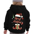 thumbnail image 5 of Staki Kids Long Sleeve Kids Christmas Hoodie Girl Cute hoodie with Pocket(Black,7-8 Years), 5 of 7