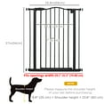 thumbnail image 3 of PawHut 29"-32" Pet Gate with Door Pressure Fit Dog Gate for Stairs, Black, 3 of 10