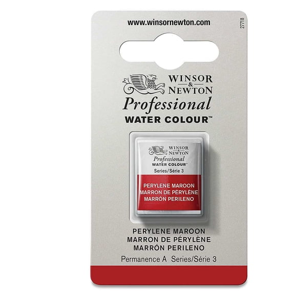 Winsor & Newton Professional Watercolor - Perylene Maroon, Half Pan