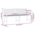 thumbnail image 4 of vidaXL Garden Bench 180 cm Solid Acacia Wood, 4 of 4