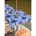 thumbnail image 2 of Outdoor Tablecloth with Umbrella Hole for Patio/Picnic/Party/Camping, Palm Trees Waterproof Table Cloth Square Cover Washable, Summer Vintage Tropical Trees Botanical Blue (54"x 54"), 2 of 8