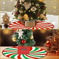 thumbnail image 6 of 36 Mini Christmas Candy Tree Skirt Christmas Reversible Double Sided Print Mat Christmas Party Supplies for Holiday Party Indoor Outdoor Christmas Winter Tree Mat Decoration, 6 of 6