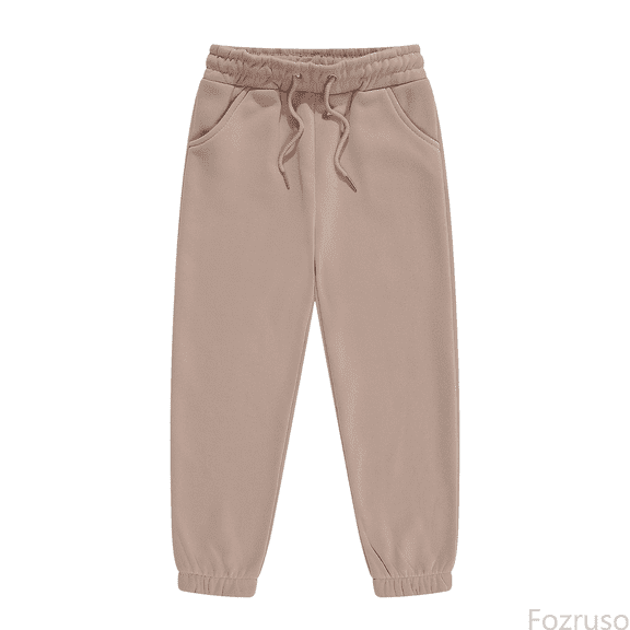 Fozruso Girls Chino Pants Girls' Autumn Winter Style Long Pants Sports Elastic Pants Boys Pants Sizes 2-3 Years