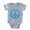 Heather Grey, variant on CafePress - Peace Peace Blue - Cute Infant Baby Football Bodysuit
