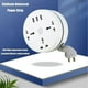 thumbnail image 4 of Civiliank Universal Power Strip, 5.9/9.1ft Wrapped Around Cord Retractable Powers Strip, With 3 Outlets 3 USB Ports, For Office,Travel, Home(1.8m), 4 of 5