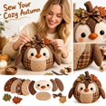 thumbnail image 4 of DIY Woodland Animal Pumpkin Sewing Kit for Adults,Complete Fall Craft Supplies Set,Handmade Woodland Pumpkin Decor Project for Holiday Home Displays E, 4 of 5