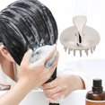 thumbnail image 3 of Depurador del cuero cabelludo de la ducha cerdas de silicona portátiles cepillo masajeador del cuero cabelludo  ergonómico impermeable alivia el estrés para el hogar ANGGREK Otros, 3 of 8