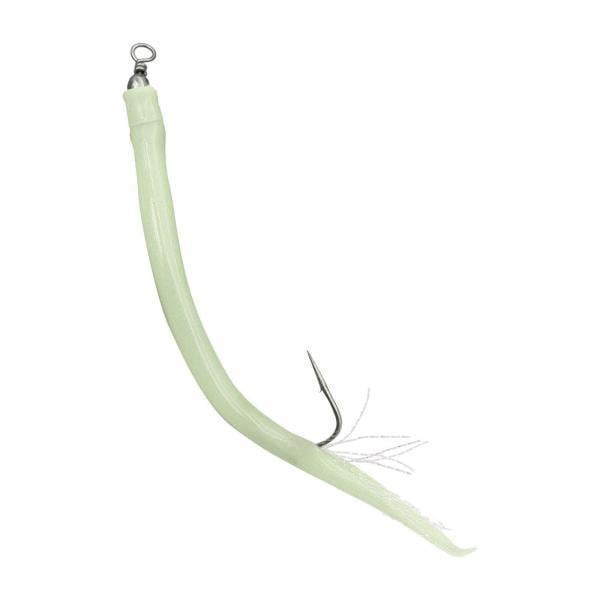 4x Anzuelo De Pesca Tubo De Pesca De Anguila Accesorios De Pesca Realistas Señuelo De Pesca Suave Verde