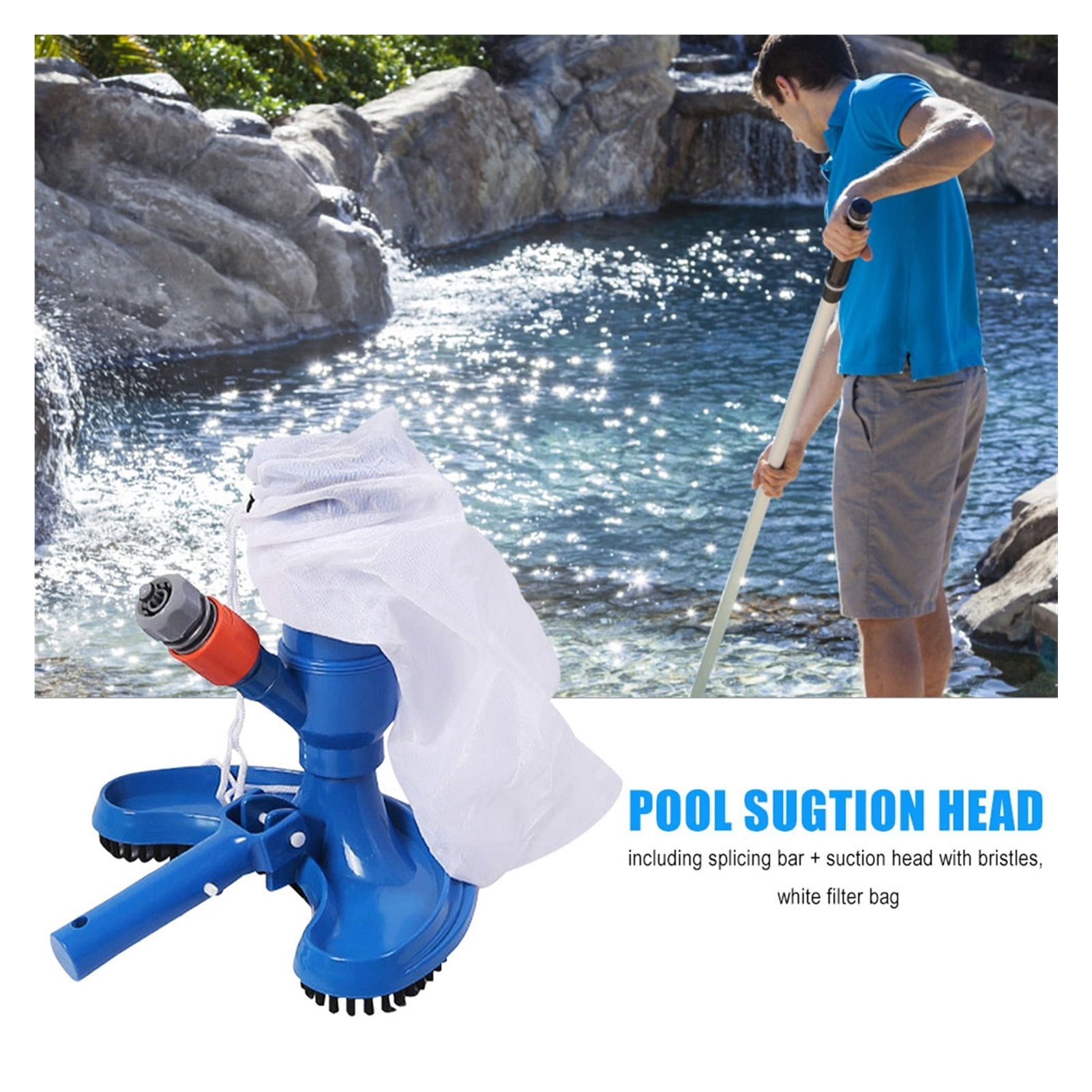 1set Swimming Pool Vacuum Cleaner Cleaning Robot Clean Electrical Spa Tub Tool Kit Pool Suction Machine Portable Pool Cleaning ,Great Suction Power
