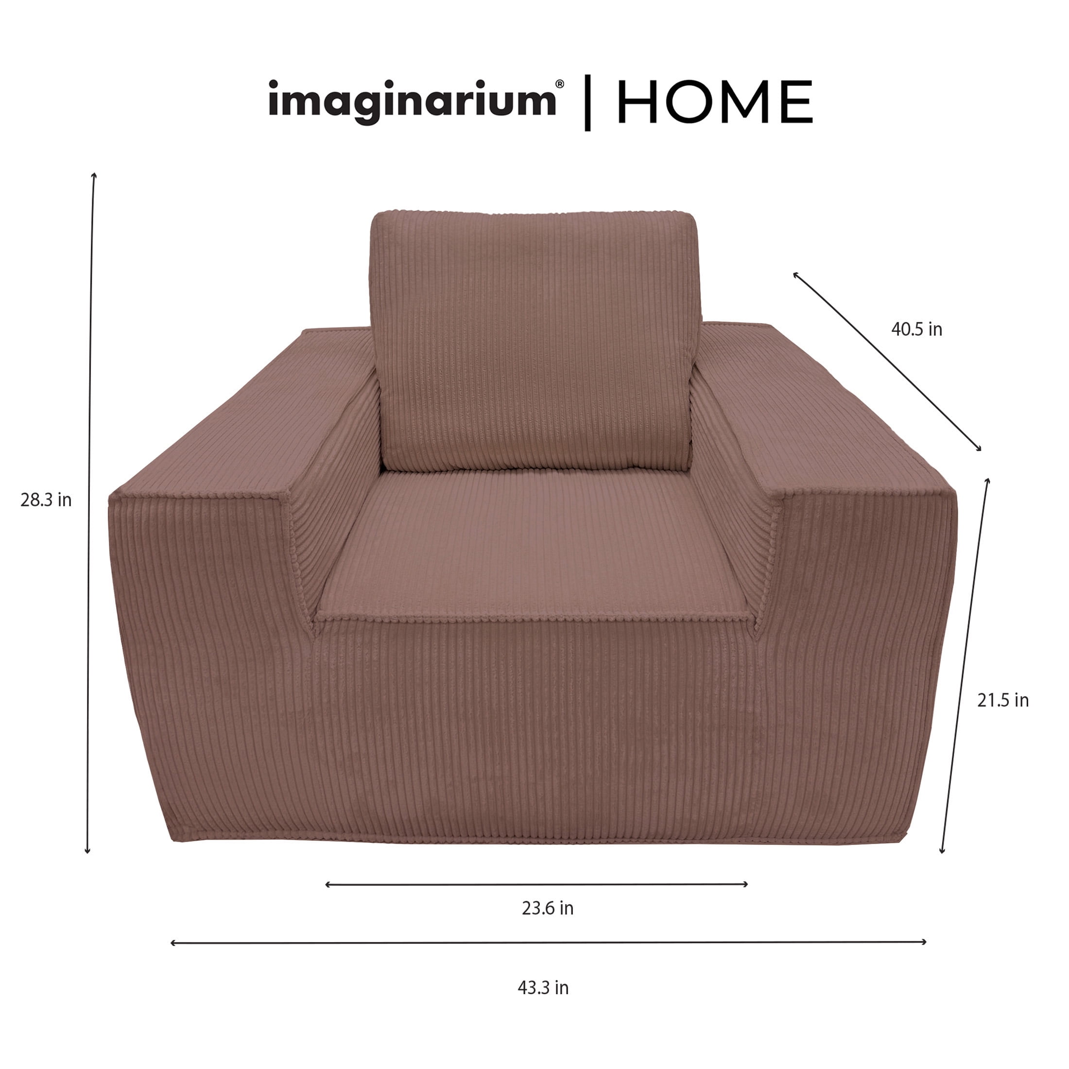 Imaginarium® Home Accent Armchair Compressed Chair-in-a-Box, Chocolate
