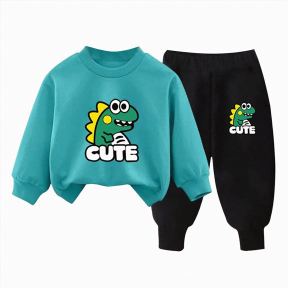 CAUYDY Children Photoshoot Outfits for Boy Long Sleeved Pullover Sweatpants 2Pcs Cute Matching Sets 5Y 6Y 7Y 8Y 9Y 10Y Kids Fall Winter Clothing G for Sizes 7-8 Years