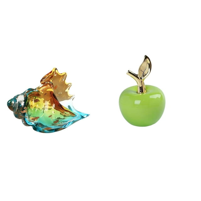 Figura De Caracola De Cristal, Animal Marino, Arte Decorativo, Estatua Artesanal, Adorno Y Obra De Arte De Simulación, Decoración Del Hogar, Escultura De Fruta De Cerámica Para Entradas De