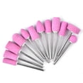 thumbnail image 1 of Herramientas de broca de lima de cuarzo de 12 piezas para la máquina de arte de uñas, cabeza de piedra de pulido (rosa), 1 of 3