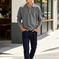 thumbnail image 4 of LWavelet Polo Shirts for Men Long Sleeve Lapel Collar Casual Golf Shirts Spring Fall Fashion Regular Sweatshirts, 4 of 6