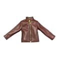 thumbnail image 3 of Chaqueta de cuero PU 1/6 CUTICAT Abrigo en miniatura rojo, 3 of 8