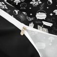 thumbnail image 4 of Homewish Witchy Line Art Magical Bedding for Kids, Cartoon Skull Mushroom Duvet Cover Full, Black Reversible, 3pcs, 1 Duvet Cover and 2 Pillowcases, 4 of 6