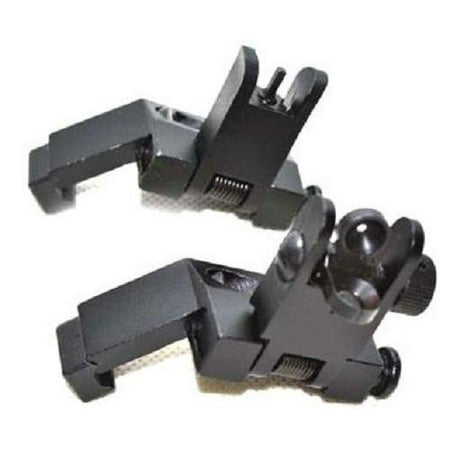 Front and Rear Flip Up 45 Degree Offset Rapid Transition Backup Iron (Best Ak 47 Iron Sights)