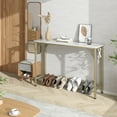 thumbnail image 6 of Aoile Narrow Console Table, Sofa Table with Outlets, Behind Couch Table for Living Room, Hallway Table for Entryway (Gold), 6 of 8