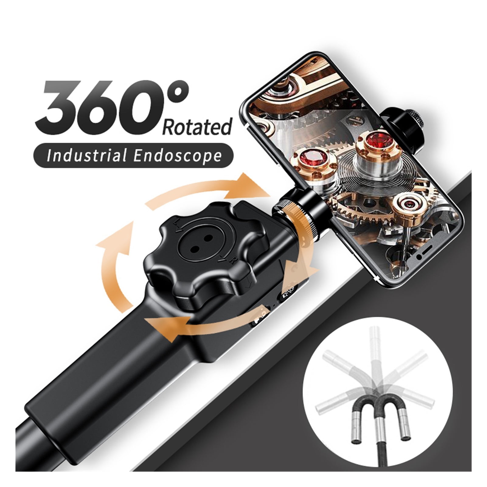 5.5MM/8.5MM Articulating Endoscope Visual Automotive Inspection Camera With 2-Ways &180 Degree Articulates Probe , User-Friendly Borescopes