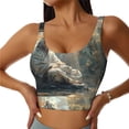 thumbnail image 2 of Lsque Forest Meditating White Tiger Printed Women'S Sports Bra, Compression, Moisture Wicking, High-Impact Sports Bra For Women,Supportive sports bra-XX-Large, 2 of 9