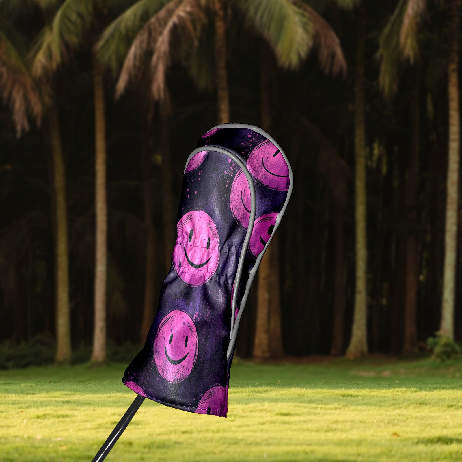 Golf Head Covers Interesting Patterns for Driver, Wood & Hybrid, Premium Waterproof PU Leather with Plush Lining, Unique Abstract Golf Gifts