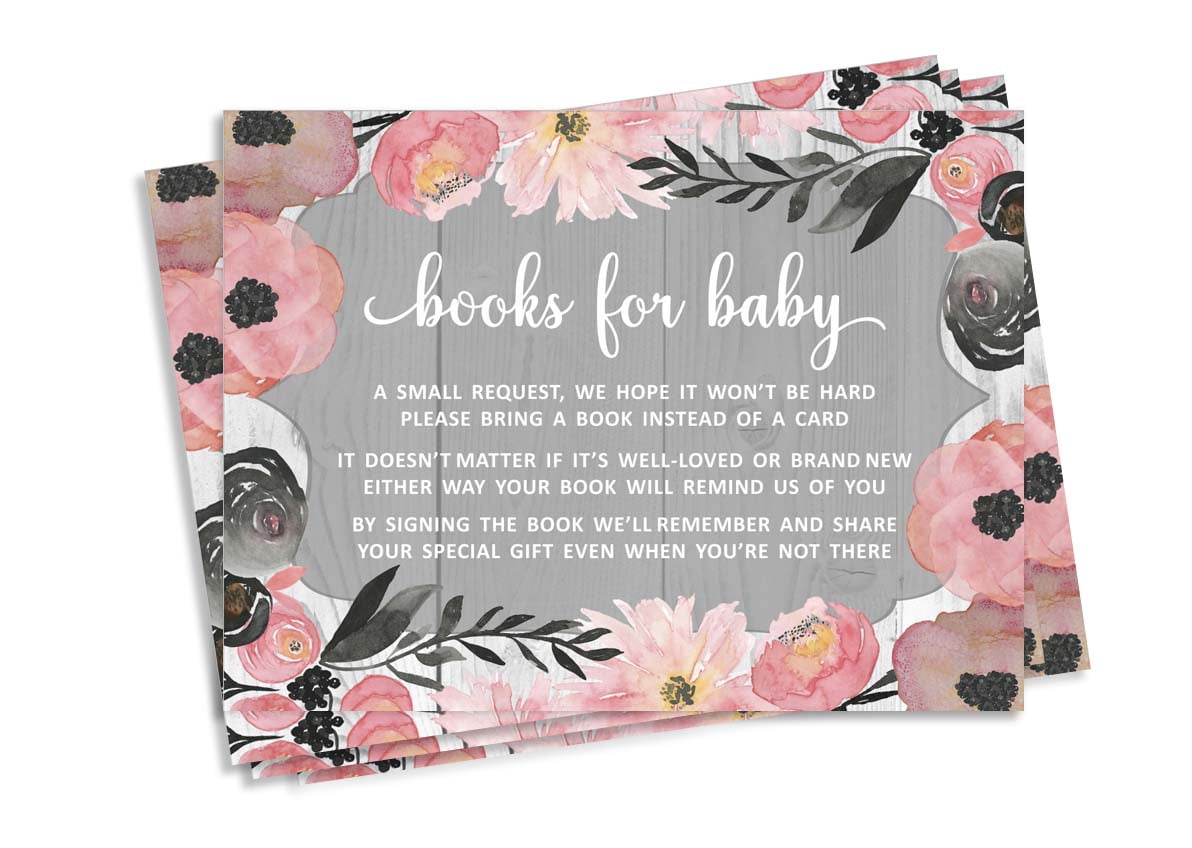 Inkdotpot 30Jungle Animals Gender Neutral Baby Shower Book Request Cards Bring A Book Instead Of A Card Baby Shower Invitations Inserts Games