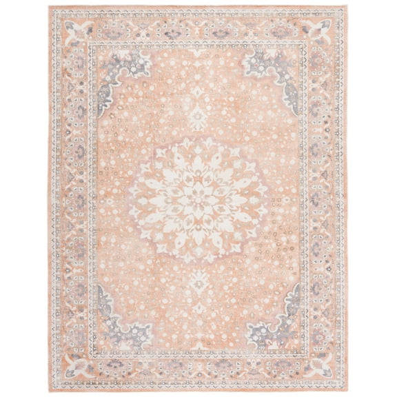 SAFAVIEH Restoration Vintage Beth Medallion Area Rug, Rust/Orange, 8' x 10'