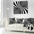 thumbnail image 3 of Designart Black and White Spiral - Abstract Throw Pillow - 18x18, 3 of 5