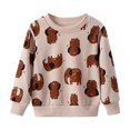 thumbnail image 2 of Hicidod Toddler Sweatshirt Boys Crew Neck Long Sleeve Pullover Tops Fall Spring Cute Print Children Cotton Sweatshirts, 2 of 3