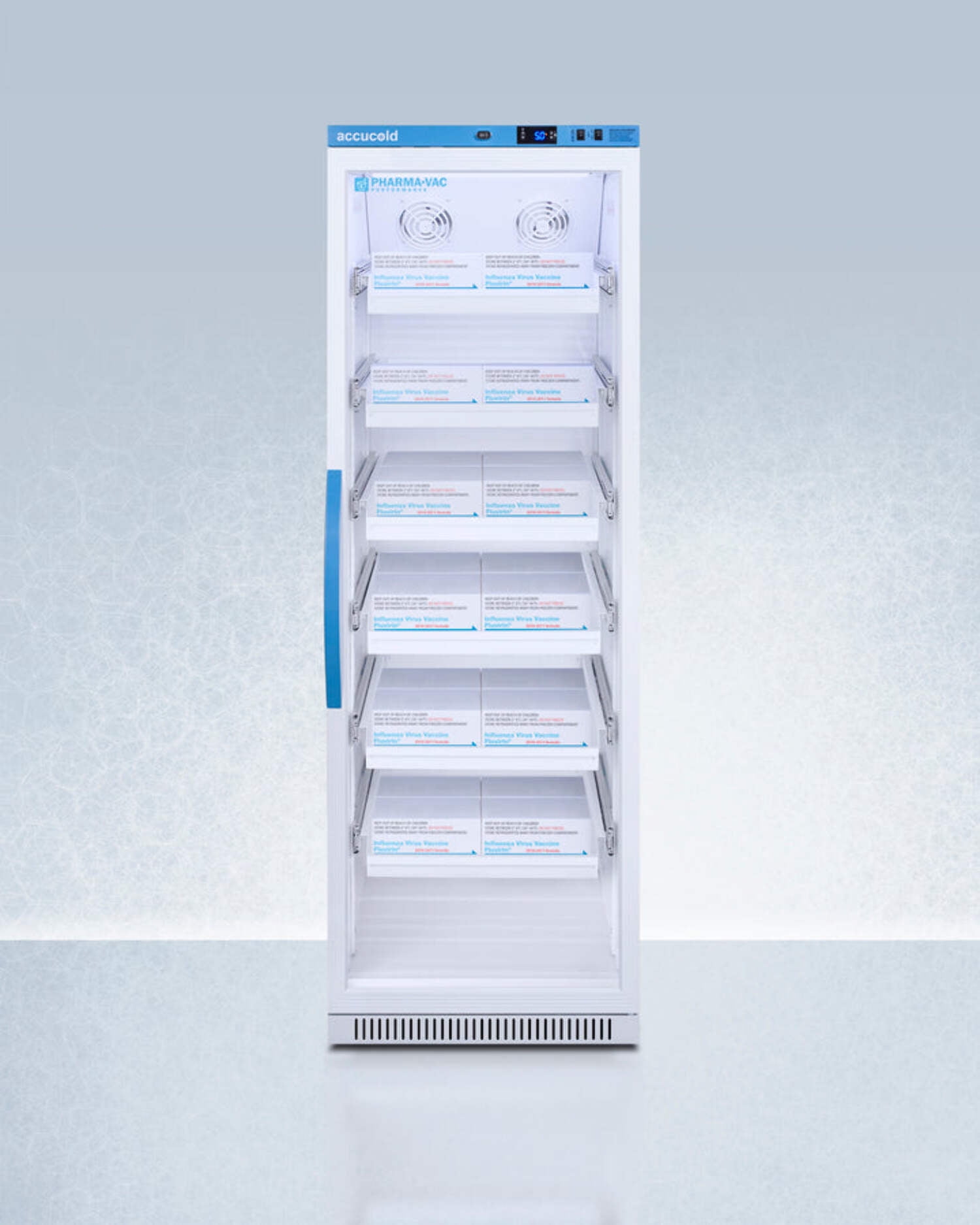 Accucold ARG15PVDR 15 Cu.Ft. Upright Vaccine Refrigerator w/ Removable Drawers, Glass Door, 2-8°C