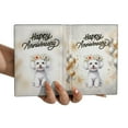 thumbnail image 3 of Happy Anniversary Bichon Frise Celebrates Wedding Love Family Party Travel Passport Wallet Bichons Dog Lovers Gifts Idea PU Leather Passport Holder Cover - 01015, 3 of 5