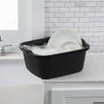 thumbnail image 4 of Sterilite 18 Qt. Dishpan, Multi-Purpose Plastic Wash Tub, Kitchen, Sink, Black, 4 of 8