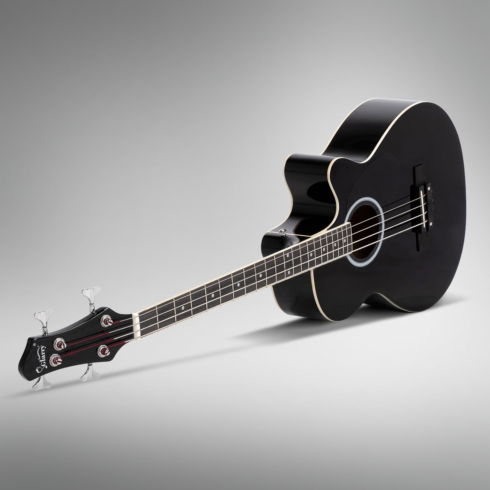 GMB101 4 string Electric Acoustic Bass Guitar w/ 4-Band Equalizer EQ-7545R Black