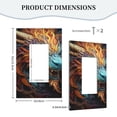 thumbnail image 2 of Fire Dragon Cool Art Light Switch Cover Decorator Single Gang Wall Plate 1-Gang Receptacle Outlet Decor, 2 of 7