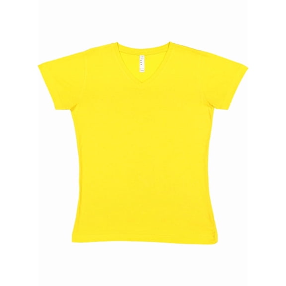 LAT Women's V-Neck Fine Jersey Tee Size up to 3XL