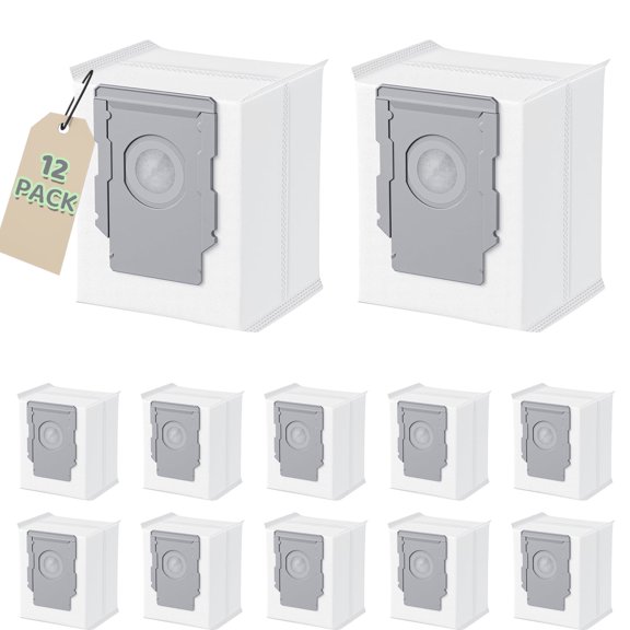 12 Pack Vacuum Bags for irobot Roomba i7, i7 , i8, i8 , i3, i3 , i4, i4 , i5, i5  i6, i6 , j5, j5 , j6, j6 , j7, j7 , j8, j8 , j9, j9 , s9, s9 , Replacement for i & s & j Series Dirt Disposal