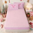 thumbnail image 4 of Manfei Initial Queen Comforter Set with Fitted Sheet and 2 Pillowcases, Pink B, Pink Reversible, 4 of 7