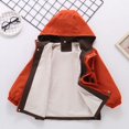 thumbnail image 4 of WEIYLL Tops for Boys Trendy Lightweight Windbreaker Spring Autumn Breathable With Zipper Pockets Orange Jacket for 6-7 Years, 4 of 9