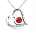 thumbnail image 1 of Collar infinito de corazón rojo para mujer, joyería colgante de plata 925 con cristales, regalo para mamá, hija, amiga, 1 of 5