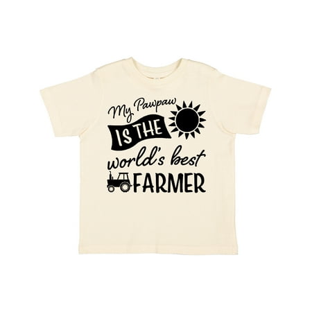

Inktastic My Pawpaw is the World s Best Farmer Tractor Design Gift Toddler Boy or Toddler Girl T-Shirt