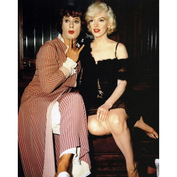 Tony Curtis And M. Monroe In Some Like It Hot In Glamorous Black Neglige 24X36 Classic Hollywood Poster